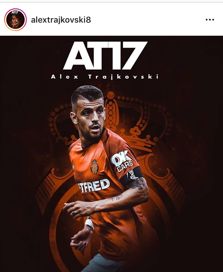 Alex Trajkovski, anzi AT17, con la maglia del Mallorca