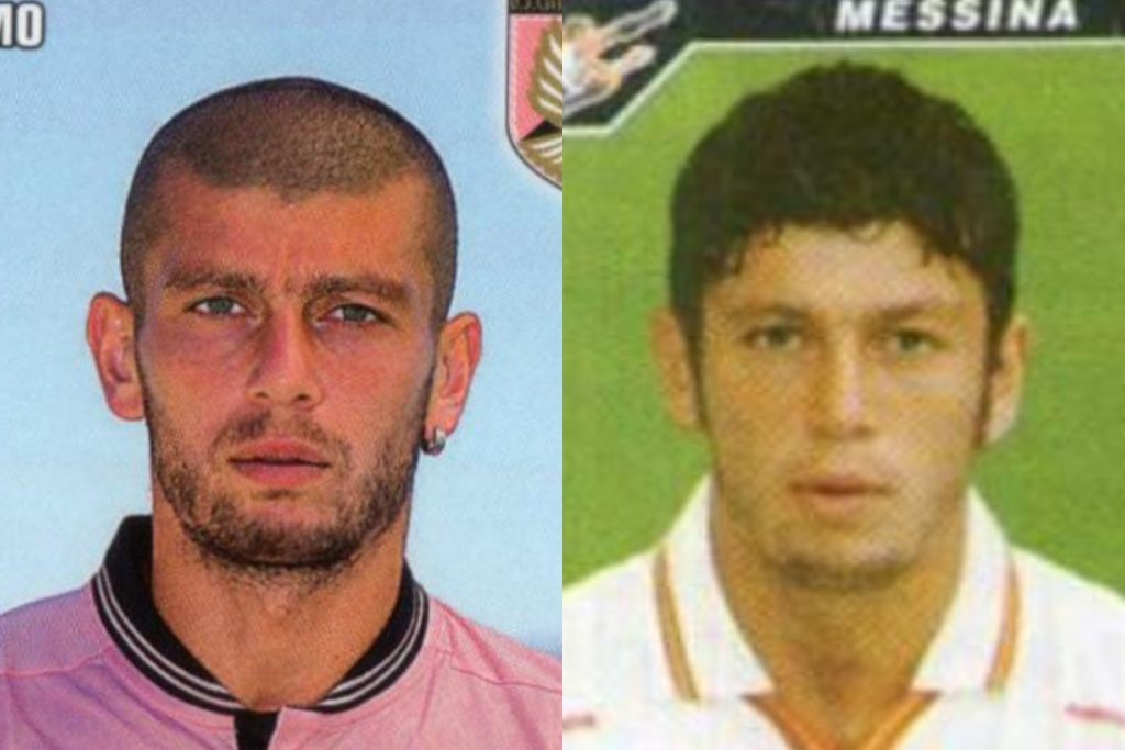 Massimo Donati con le maglie di Palermo e Messina