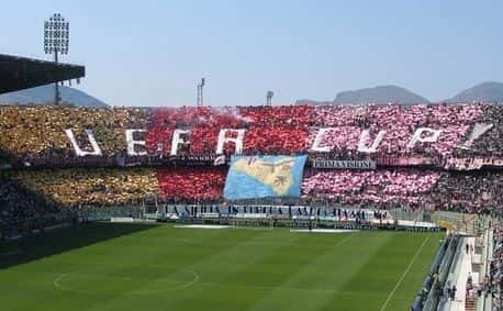 La coreografia per la qualificazione alla coppa UEFA