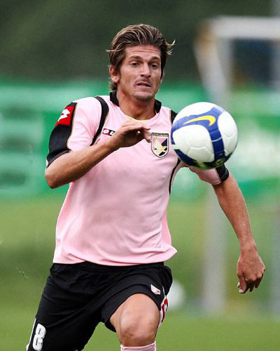 Maurizio Ciaramitaro in maglia rosanero