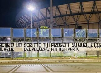 Nuovo striscione della Cni al Barbera: “Per il bene del Palermo, fatti da parte”