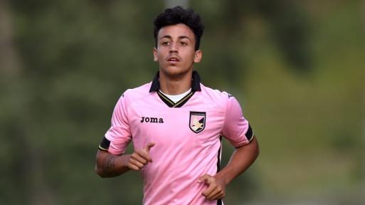 Bentivegna con la maglia del Palermo