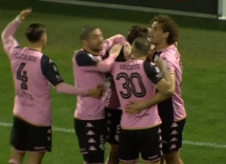 Palermo, tris alla Juve Stabia in 10: Brunori autore di una doppietta