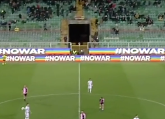 Dal Palermo F.C. un messaggio forte contro la guerra