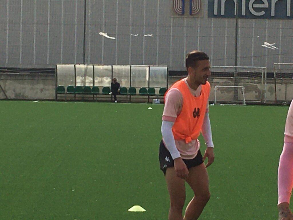 Accardi in allenamento