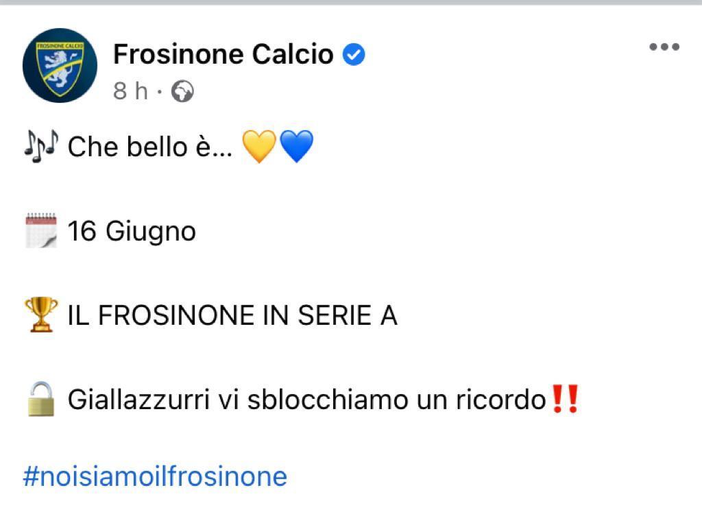 Il post del Frosinone